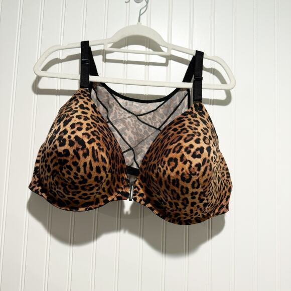 torrid Other - Torrid Leopard Print Underwire Bra Front Closure Size 46DDD